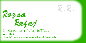 rozsa rafaj business card